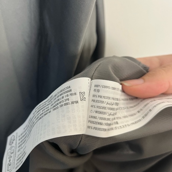 Abercrombie & fitch new Mid Rise Satin Maxi Skirt dark grey size small - Picture 7 of 8